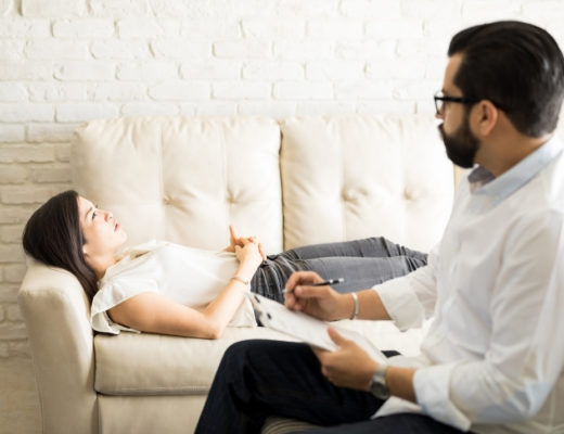 lady in hypnosis session